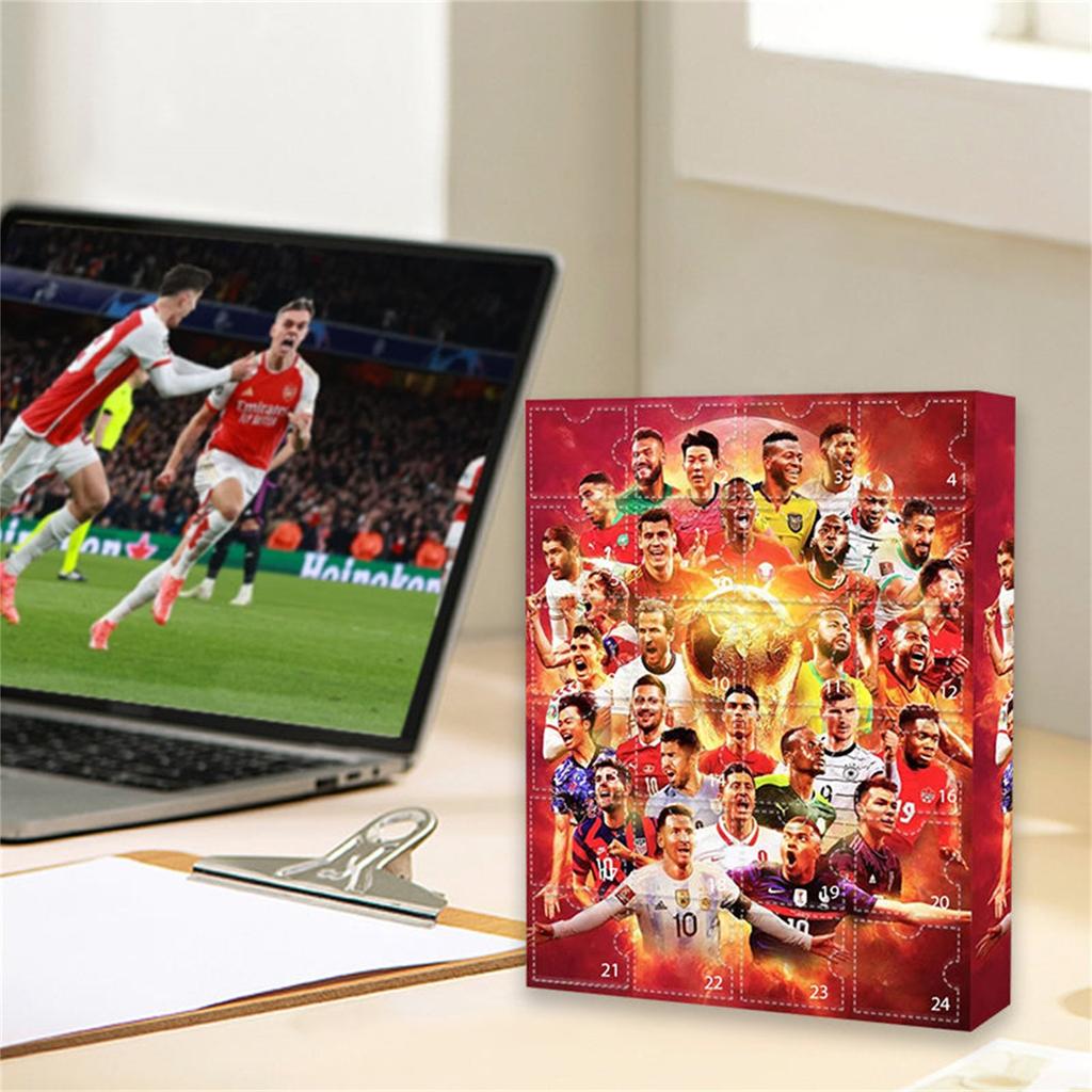 Calendario Avvento Calcio 2025 - 24 Sorprese A Tema Football, Regalo Per Ragazzi Appassionati