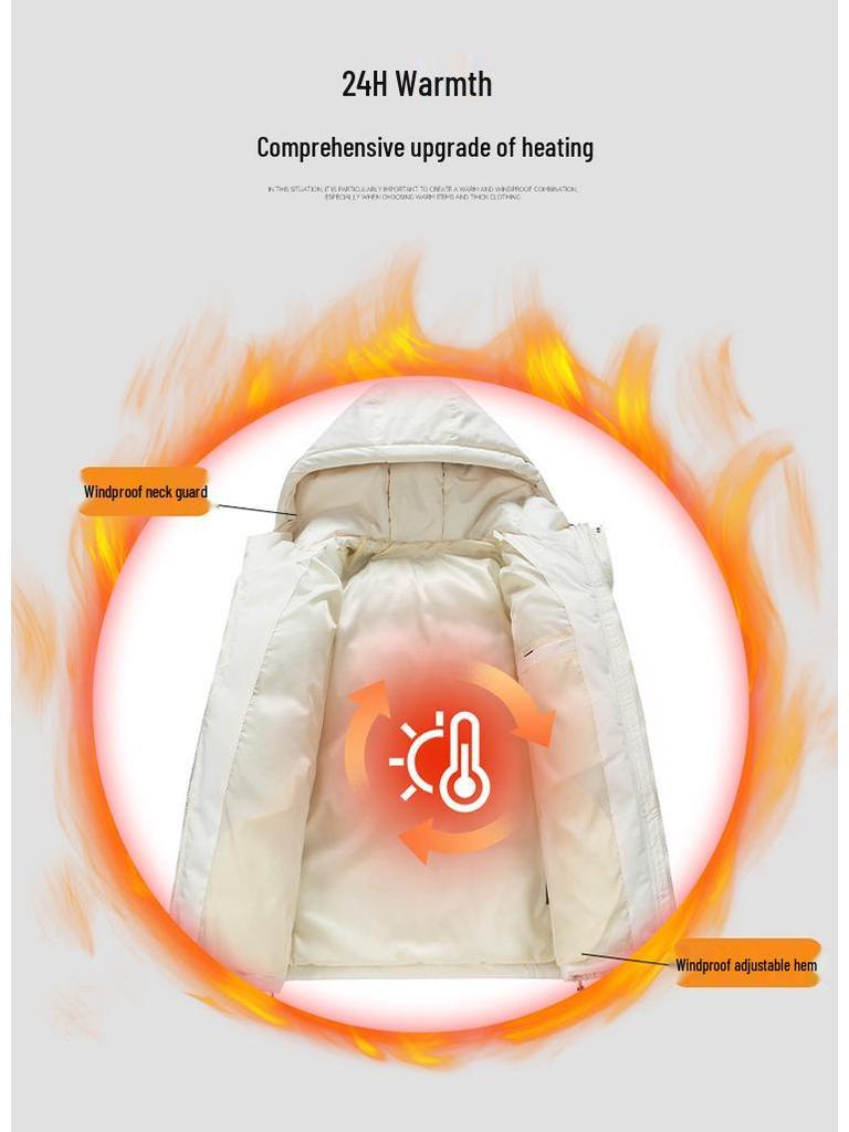 Men's Trendy Hooded Winter Puffer Jacket - Thick, Warm, Cotton Coat