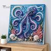 Nautical Style Home Ornament Ocean Faux Pearl Painting Kit, Marine Life 3D Art DIY Decorative Bead Picture Set Sea Turtle Fish Craft for Adults,
