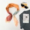 Summer imitation silk satin silk scarf magnetic suction silk scarf lazy silk scarf long necklace decorative thin scarf