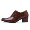 Fashion New Crocodile Increase Men's Heel Shoes Formal Leather Brown Men Loafers Dress Shoes Fashion Mens Casual Shoes Zapatos Hombre