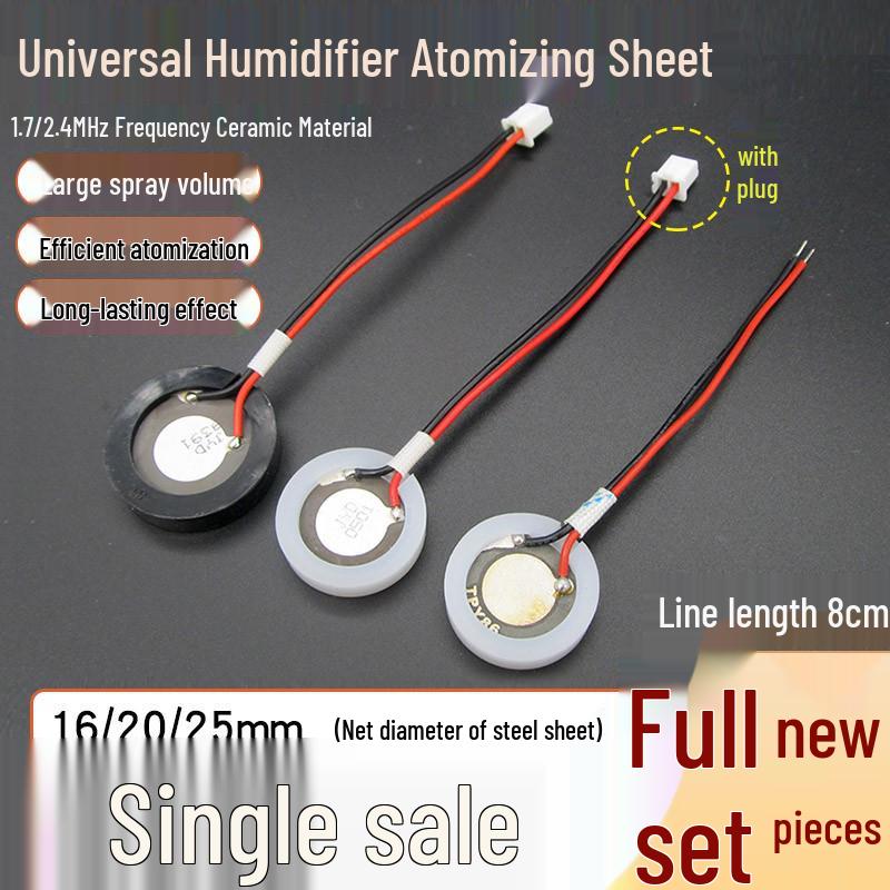 Universal Ultrasonic Humidifier Atomizing Sheet - 16/20/25mm Piezoelectric Ceramic Cold Fan Water Replenisher