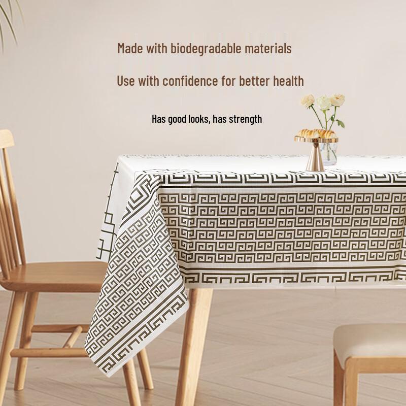 OIMG Disposable Waterproof Tablecloth with Window Pattern