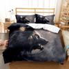 Boys Wolf Duvet Cover Set Queen Size, Boho Wolf Wildlife Forest King Animal Bedding Set Polyester Quilt Cover With Pillowcase
