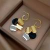 Metal Disc Drop Earrings for Women Girls Holiday Party Gift Geometric Ear Accessories Fashion Jewelry E493