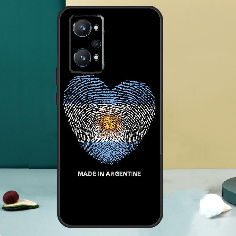 Argentine Flag For Realme 14 13 Pro Plus 10 11 12 GT 5 6 6T GT7 Pro C61 C55 C53 C51 C21Y C25S C75 C67 Case