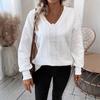 2024 Autumn/Winter Women's Casual Solid Color Warm Long Sleeve Loose T-shirt