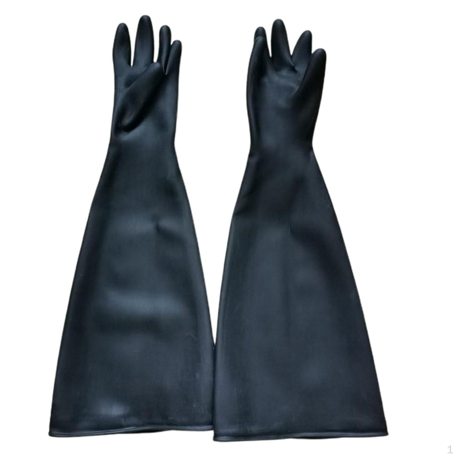 Resistant Gloves, Work Heavy Duty Industrial Rubber Gloves 25.6 Pair