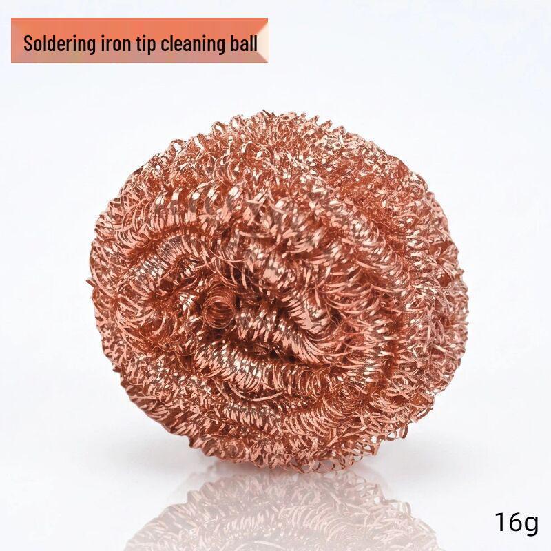 Electric Soldering Iron Tip Cleaner with Steel Wire Ball and Desoldering Net