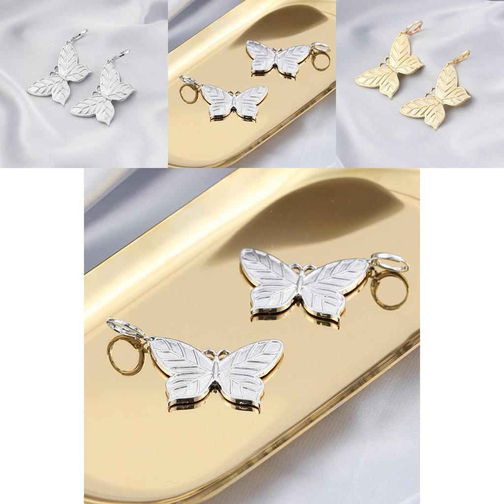 Elegant Alloy Butterfly Earrings For Women Trendy Summer Animal Ear Clips
