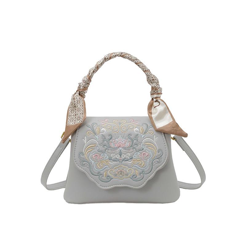Crossbody Bag Spring and Summer New Style Chinese Embroidery Bag Crossbody Bag Women's Niche Design Sense Women's Handbag