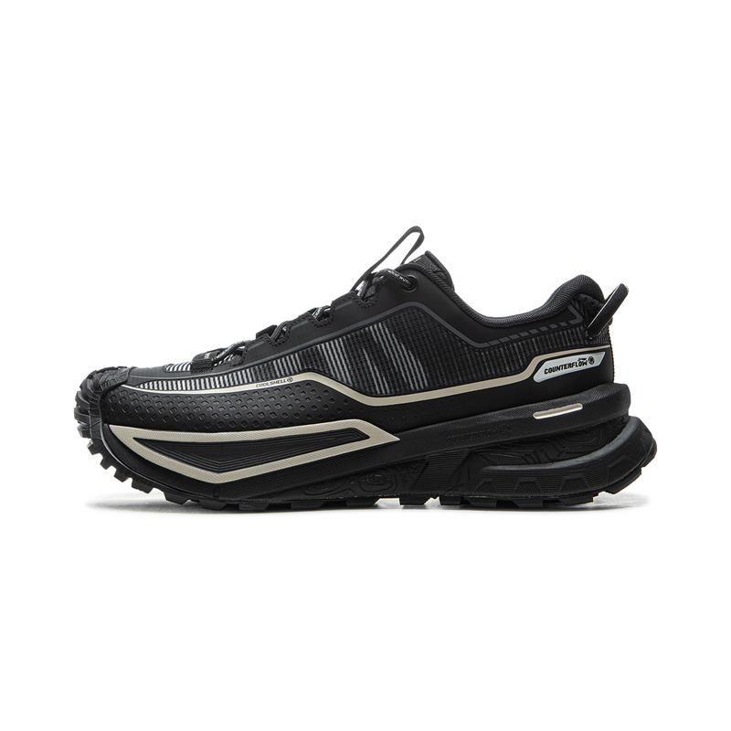 New LiNing CF Su Xingchuan Slip Resistant, Abrasion Resistant, Breathable Low Top Hiking Shoes Unisex Black AHTU023-16