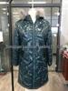 European & American Mid-Length Shiny PU Fur Collar Slim Fit Cotton Jacket 2024 - Fashionable, Warm Coat for Women.