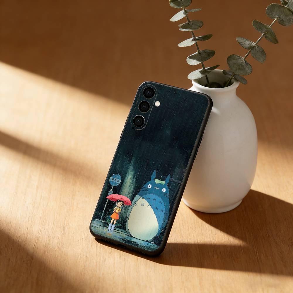 Cartoon Cute T-Totoros Phone Case For Samsung Galaxy A91,80,73,72 ,71,53,52,32 ,31,22,21s,20,Soft Black Case
