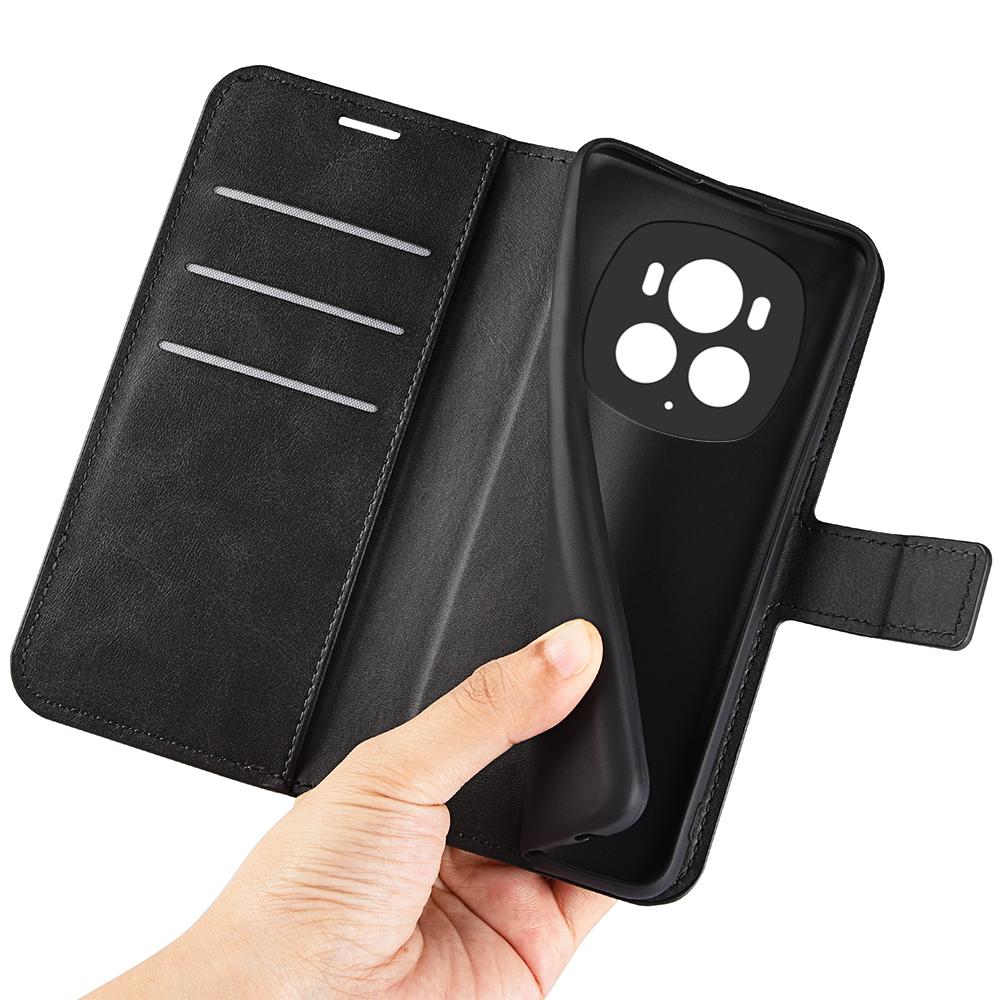 

For Honor Magic6 Pro 5G Case Anti-Drop PU Leather Wallet Phone Cover Blue