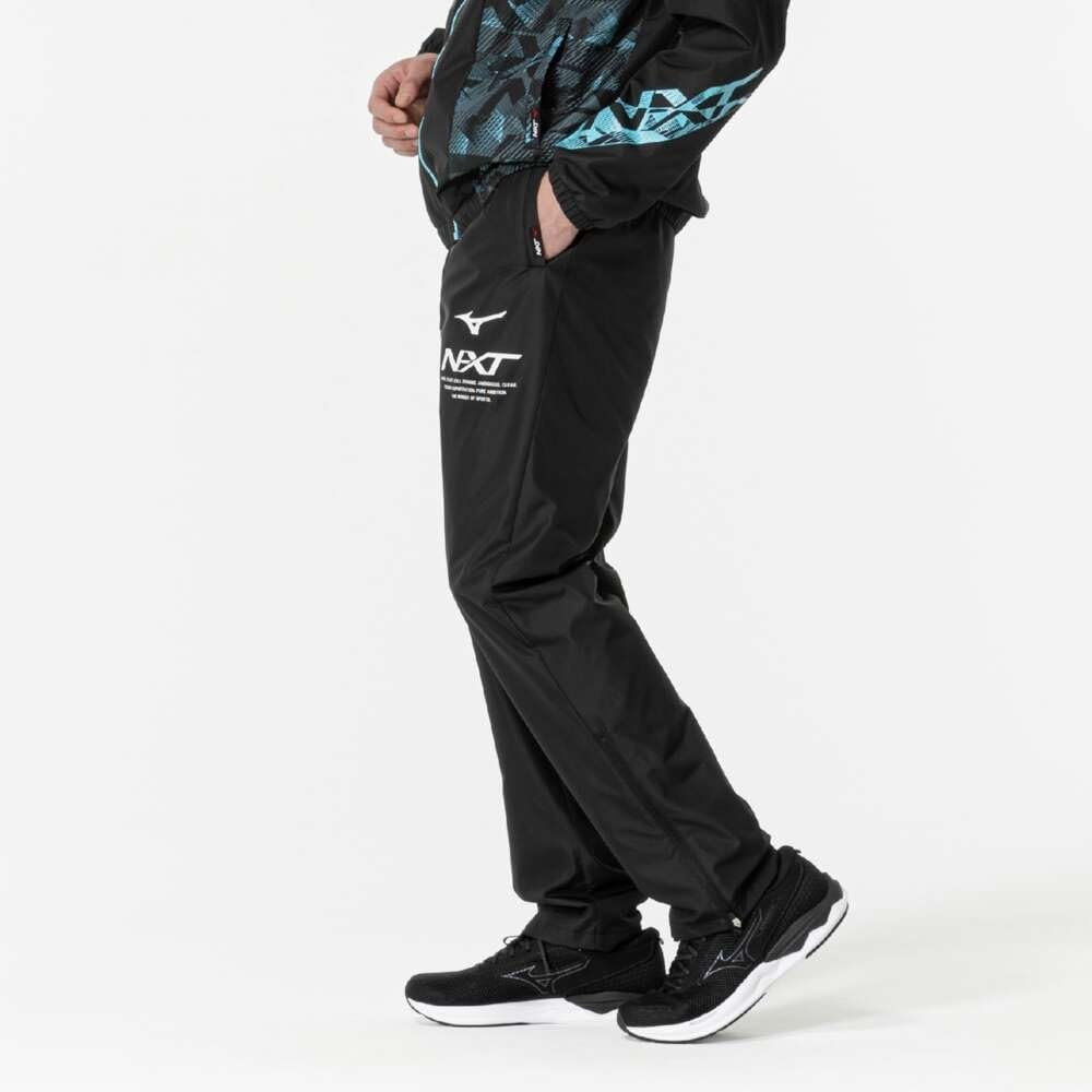 Mizuno Breath Thermo Training Warmer and 32JFB740 N-XT Pants, Moisture-Wicking, Water-Repellent, Windproof, Black,
