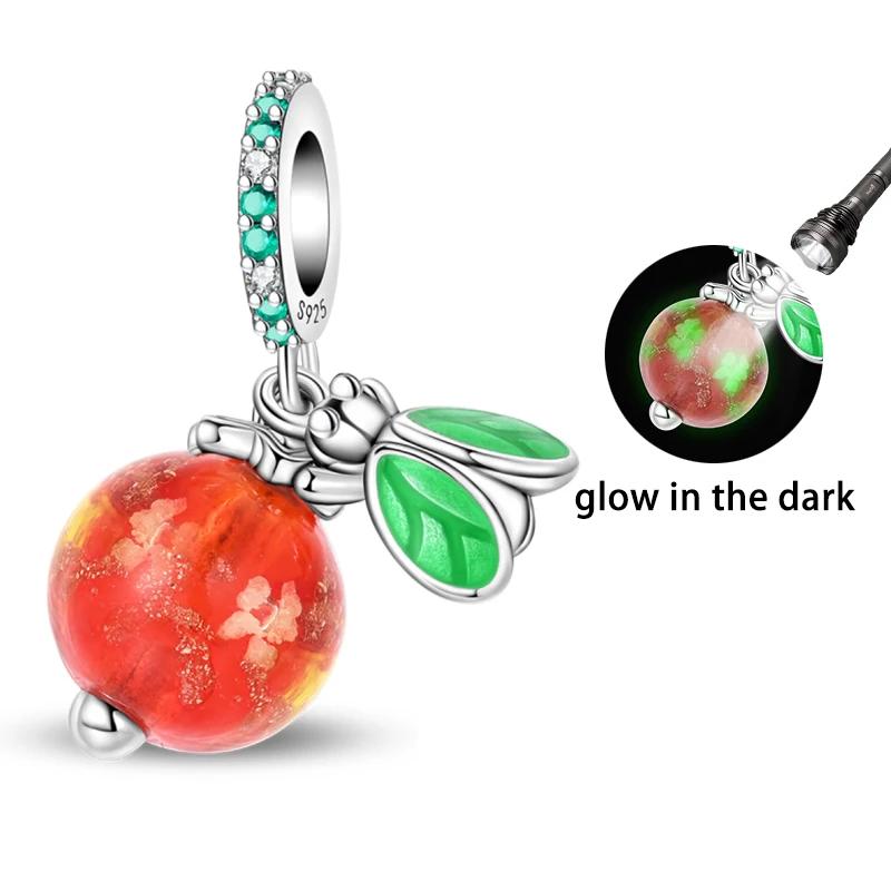 Copper Luminous Elf Glass Insect Planet Wish Bottle Pendant Fit Original Bracelet Diy Jewelry Original Design
