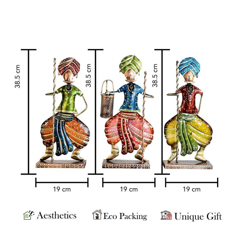 Nostrae Metal Show Pieces for Home Decor | Gift Items for Showcase, TV Unit Decoration | Statue, Figurines, Artifacts for Table, Living Room Decor