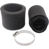 2Pcs Universal 44mm 45mm 46mm Angled Double Foam Pod Performance Filter 50cc 70cc 90cc 110cc 125cc ATV Quad Scooter Go Kart Moped Pit Dirt Pocket