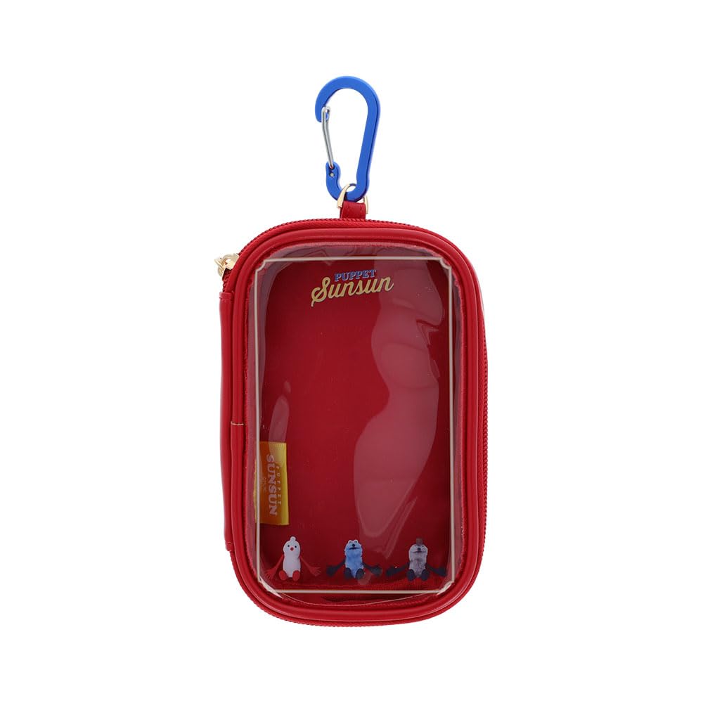 Stationery Puppet Goods Mini S2338882 Sun-Star Sun-Sun Pouch, Clear, Red,