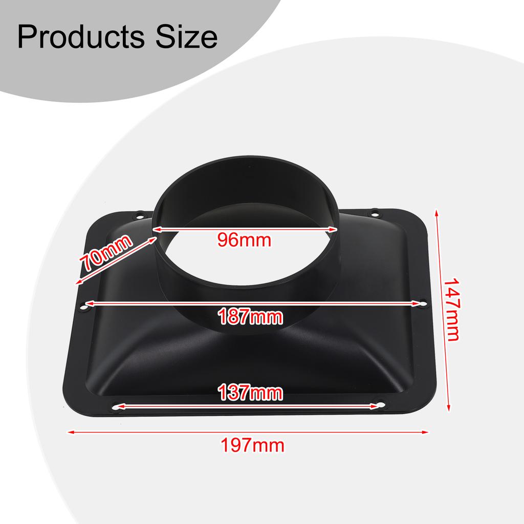 Long Duct Fan Hose Adapter Wall Flange Vent Connector Kitchen Hood Ventilation Pipe Connecting Exhaust Outlet  Air Ventilation