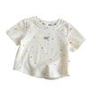 Girls' Cotton Short-sleeved T-shirt For Summer, Simple Children's Polka Dot Top