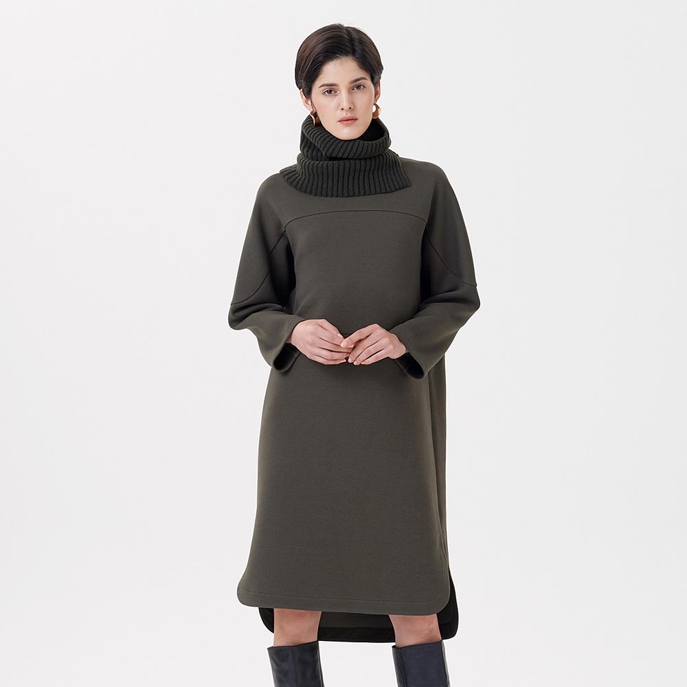 Pin Black Turtle Knit One-Piece Khaki