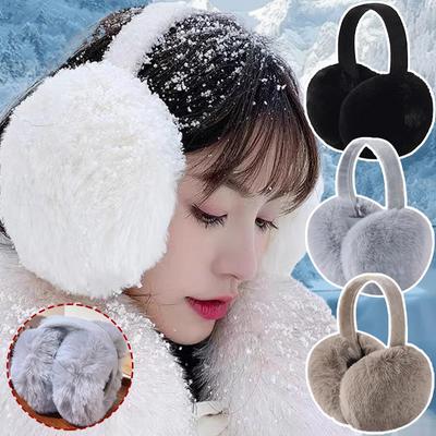 Cold Resistant Plush Earmuffs Winter Bendable Ear Warmer Foldable Ear Cover Multicolor Warm Earmuff Low Temperature Days Earflap