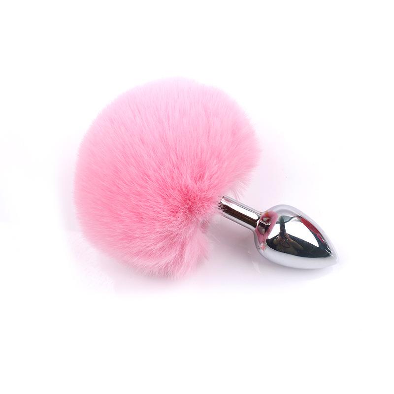 Bunny Tail Fur Ball Anal Plug - Unisex Adult Toy for Pleasure