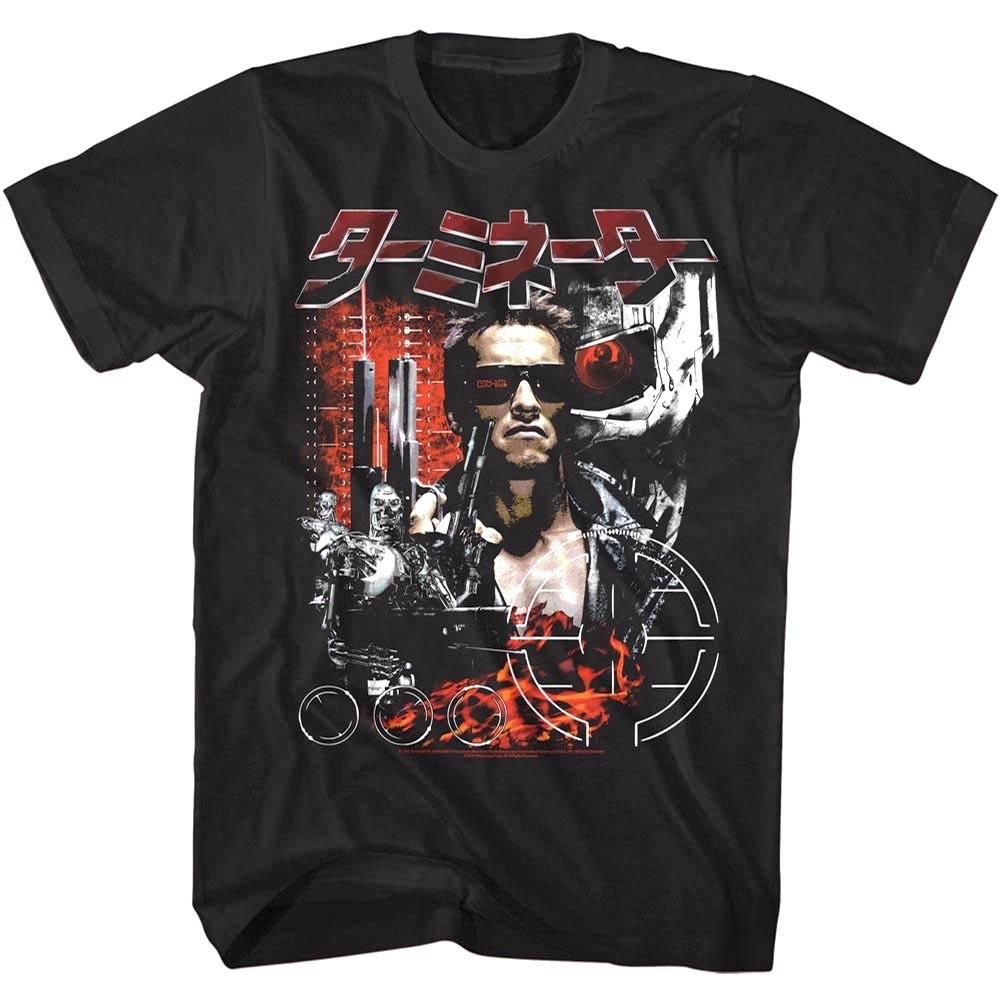 Terminator Schwarzenegger Big in Japan Men T Shirt Movie Poster Cyborg Sci-Fi M
