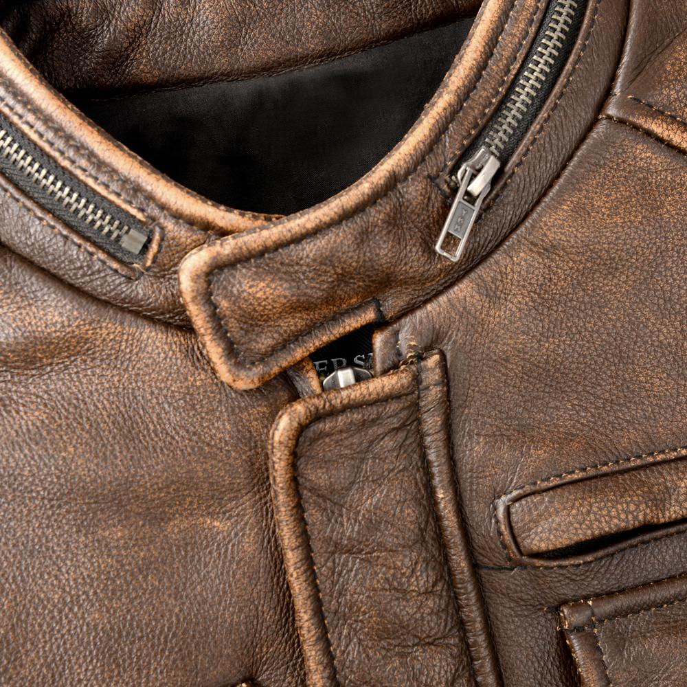 Vintage Yellow Brown Genuine Leather Jacket Men Natural Cow Leather Jackets Slim Fit Man Coat Autumn Clothing