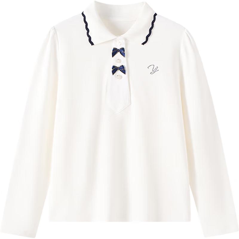 YEEHOO Girls' Long Sleeve Polo Shirt