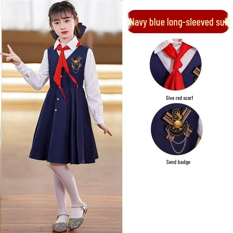 Children's Red Patriotic Costume for School Choirs and Performance - Boys & Girls Tuxedo