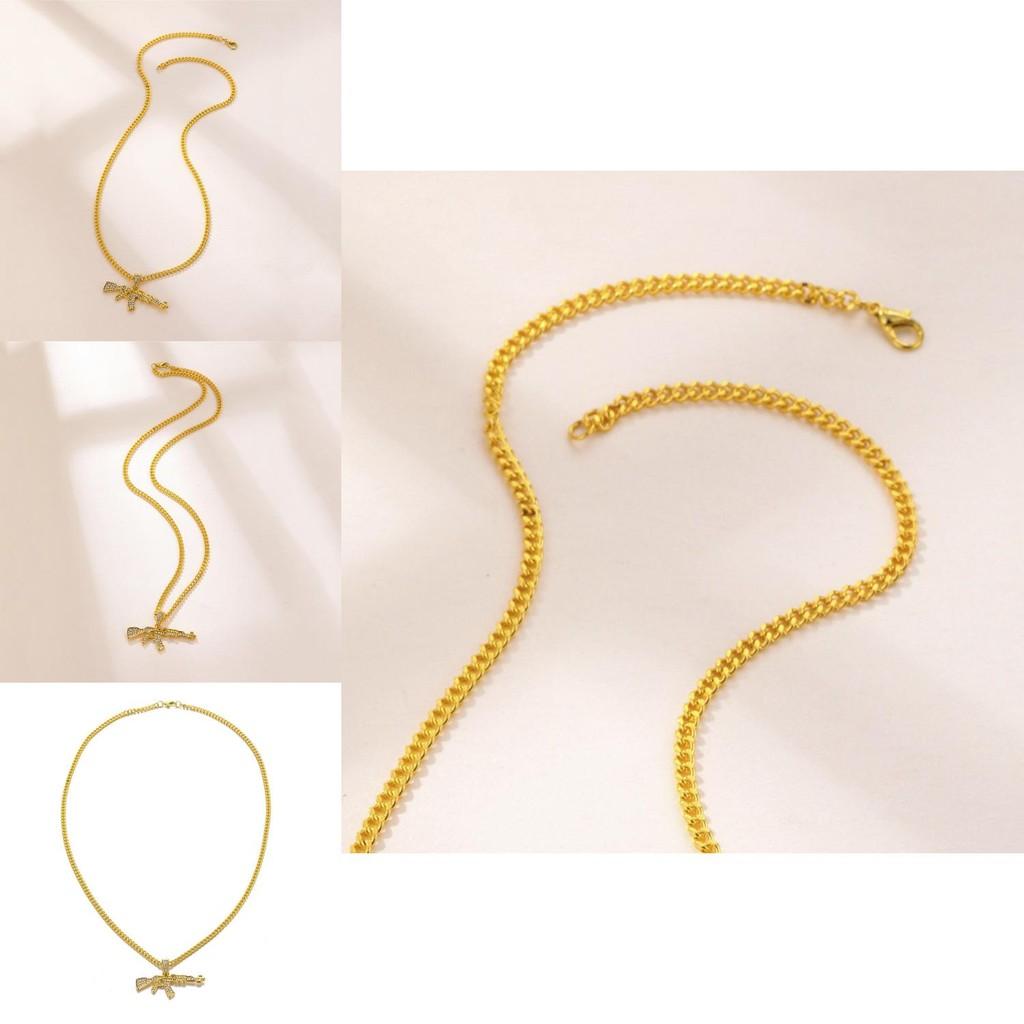 Trendy Alloy Gun Chain Necklace For Women With Elegant Geometric Design