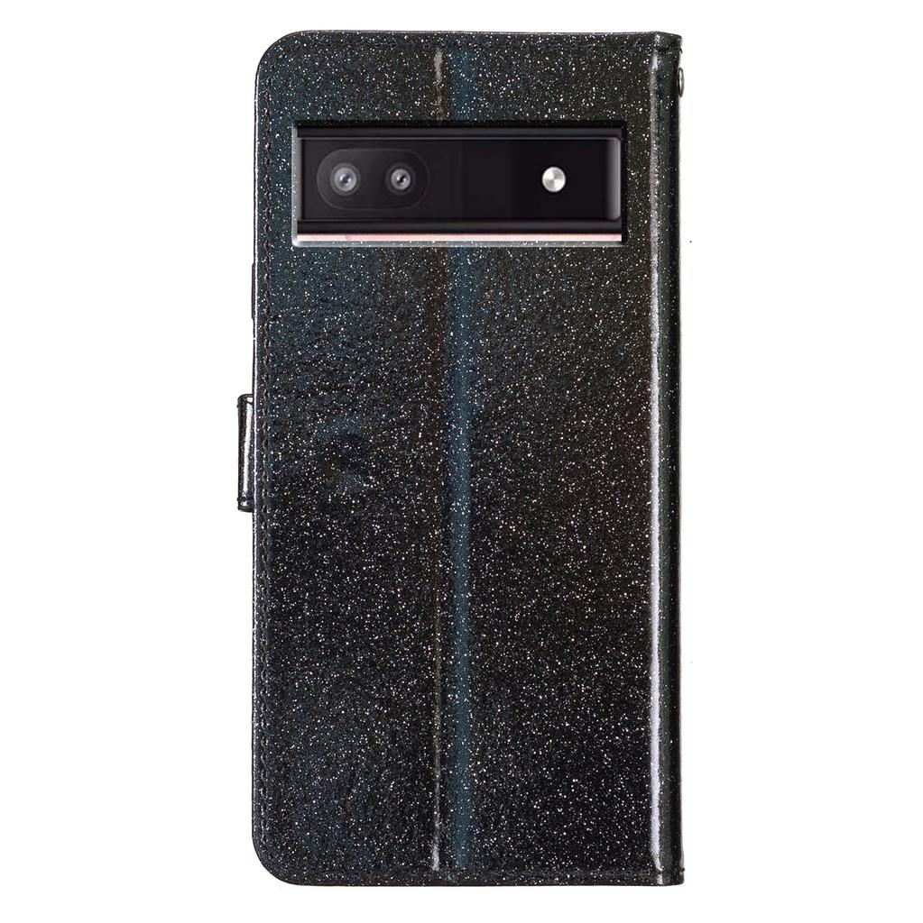 For Google Pixel 9a Wallet Case Glitter Anti-Scratch Leather Phone Cover Stand