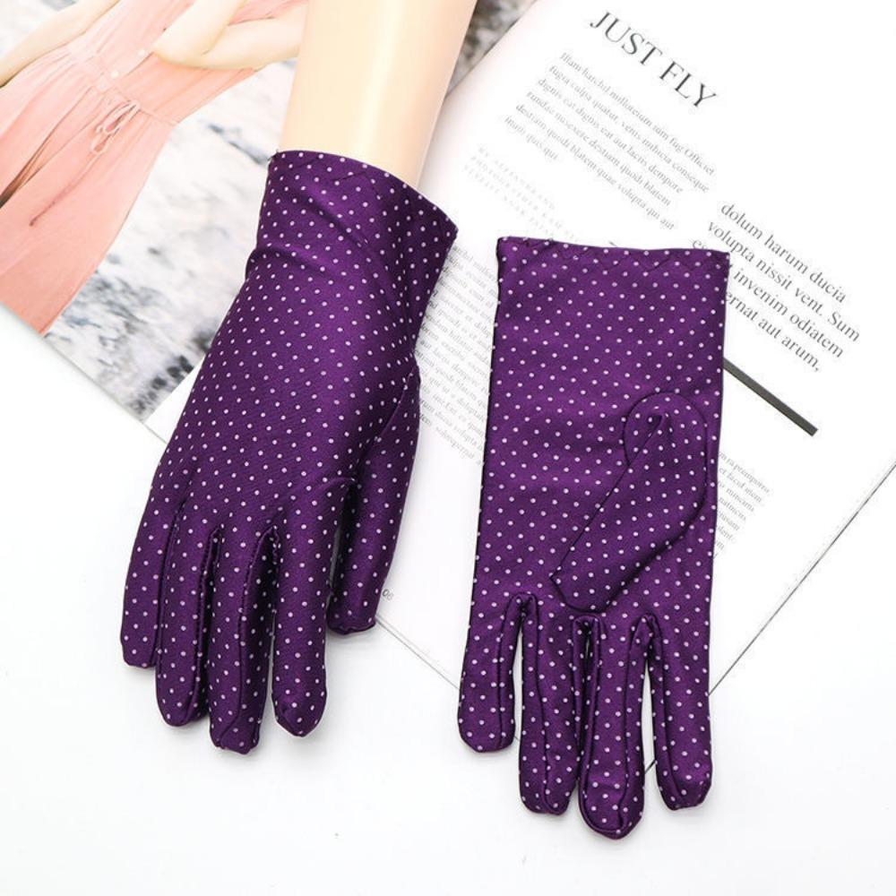 Summer Sunscreen Gloves Women Spring and Autumn Thin Electric Car Riding Etiquette Elastic Jewelry Lace UV Protection
