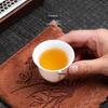 Sheep Fat Jade Porcelain Kung Fu Tea Set: Ceramic Gaiwan and Cup for Home Use - High-End Gift Box for Company Souvenir