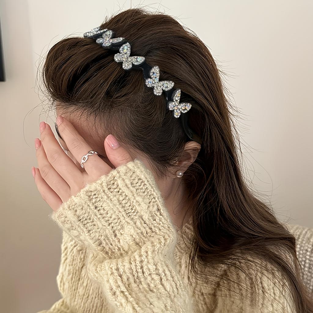 4pcs Elegant and Sweet Dress Up Headbands with Butterfly Decorations for Women