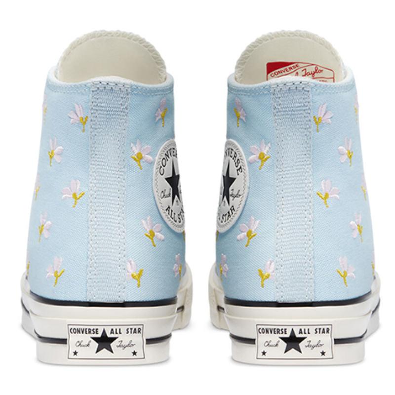 Converse Women's Chuck 70 High 'Embroidered Floral Print Chambray Blue' Women's