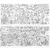 Xmas Giant Coloring PosterBlank Doodle Art Banner Tablecloth Christmas Crafts For Kids Large Paper Coloring Banner  Gifts