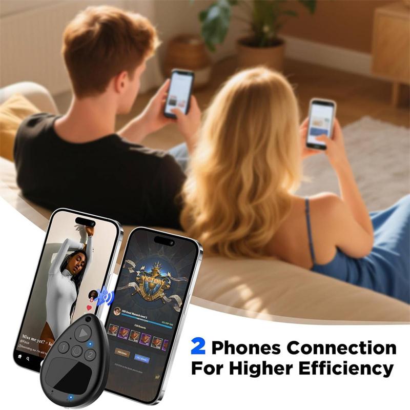 Wireless Auto Clicker For Iphone, Bluetooth Phone Screen Tapperfor Hands Free, Silent & Adjustable Speed Finger Clicker