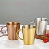 300ml Water Cup Home Dining Drinkware Mugs Stainless Steel Beer Cup Coffee Mugs with Handle