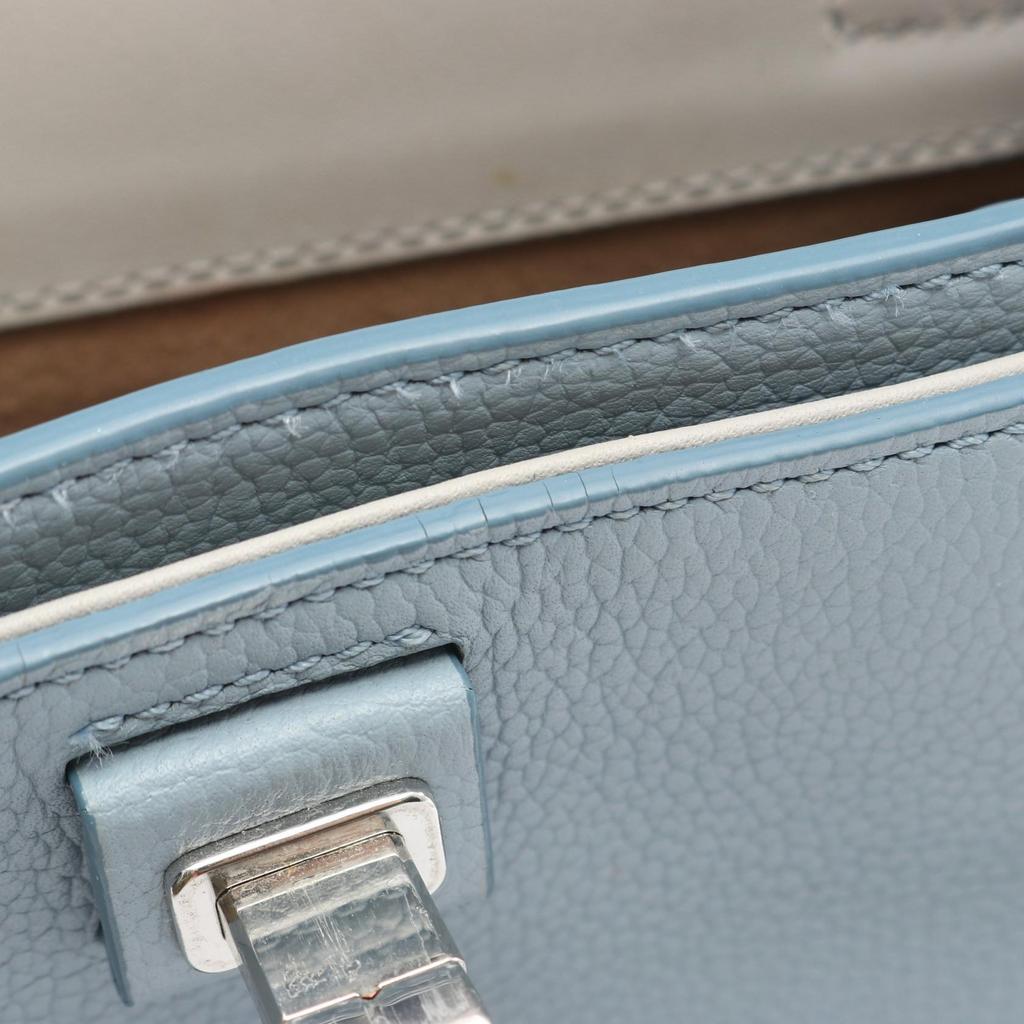 Used MCM Handbag leather Blue Used Women