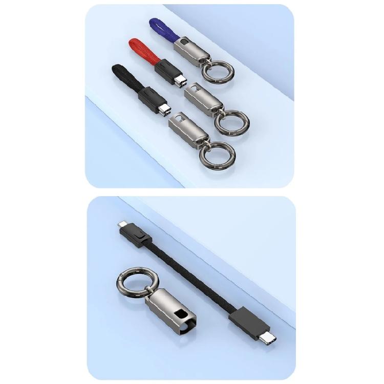 Phone Lanyard Data Cable Quick Charging PD65W USB C To Type C Short Cable 16CM with Keychain Hook Efficient Power Supply
