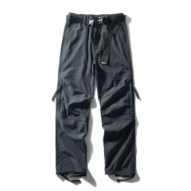 Outdoor American-Style Multi-Pocket Cargo Pants for Men, Summer Thin Hiking Pants, Export Men's Functional Casual Pants