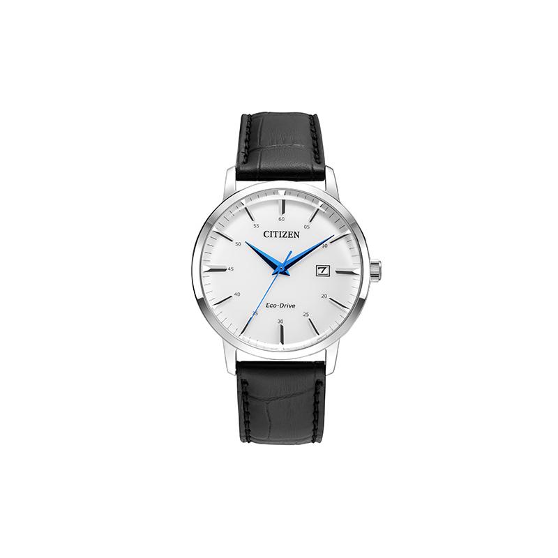 

CITIZEN Eco-Drive series, light-powered stainless steel case, small blue needle, fashionable business waterproof, light-powered Quartz, lea BM7461-18A синій