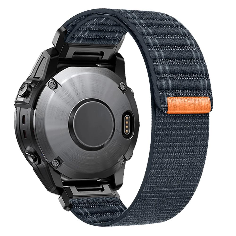 QuickFit 22mm 26mm Sports Nylon Loop Strap For Garmin Fenix 8 E 7 7X 6 6X 5X Plus/Epix Pro Gen 2 47mm 51mm/Enduro 3 2 Watchband