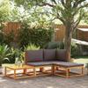 Vidaxl 4-Cz. Garden Lounge Set, Cushions, Acacia Wood