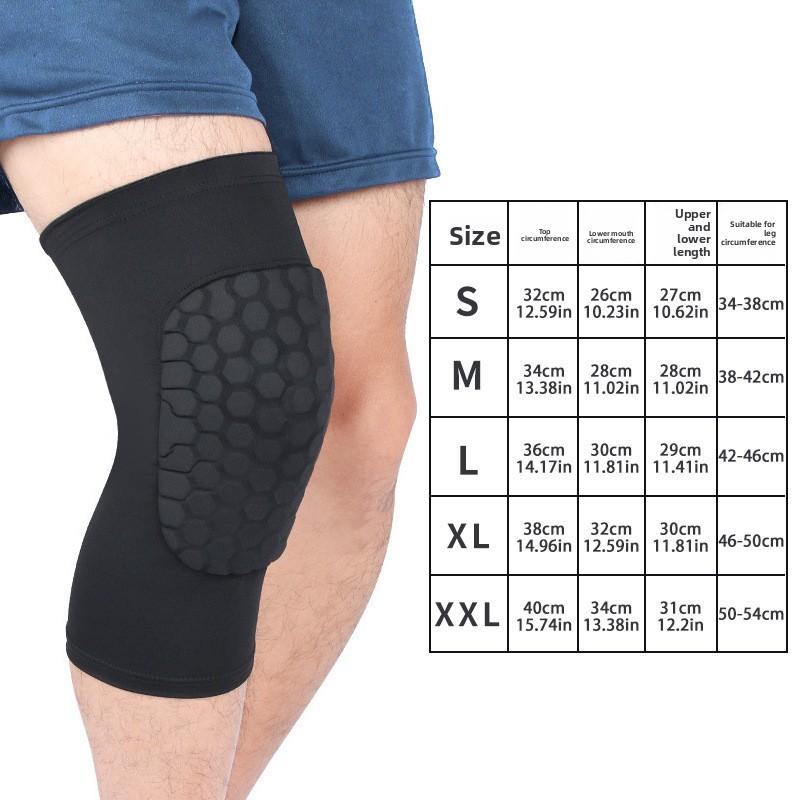 Sports Knee Pads Basketball Running Pressurized Anti-collision Honeycomb Knee Pads Leg Pads Shock-absorbing Football Breathability