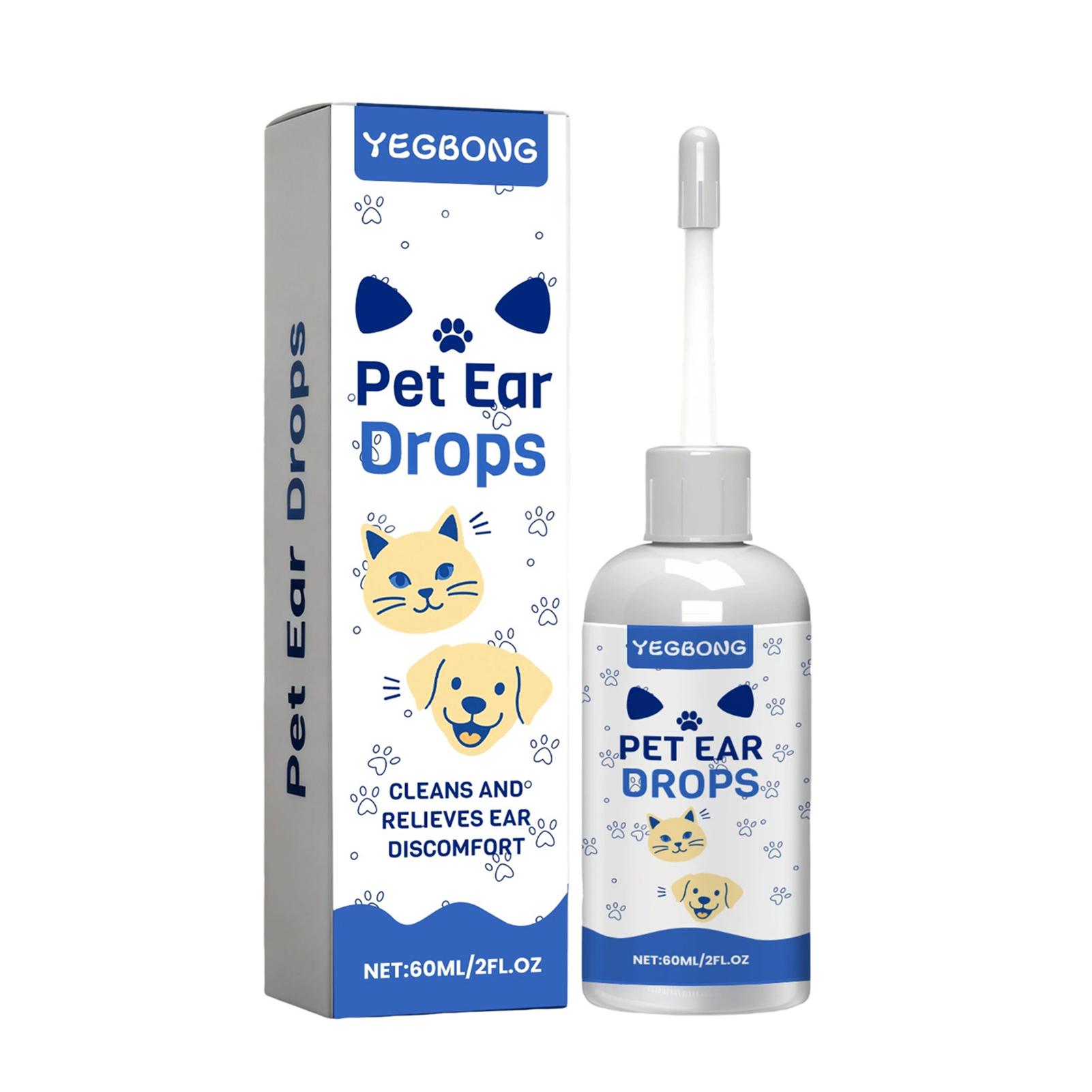 60ml Pet Ear Cleaning Solution Gentle Formula For Removing Earwax Eliminating Odor Suitable For Cats And Dogs Ear Care Solution